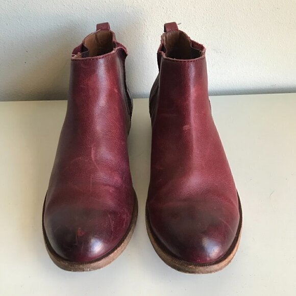 Kork Ease Burgundy Mindo Chelsea Ankle Boot Size 7.5 - Picture 4 of 11